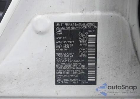 2019 Nissan Rogue Sv from USA, damaged, VIN KNMAT2MVXKP557912